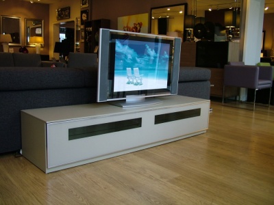 Fusion TV stand ex display sand lacquer