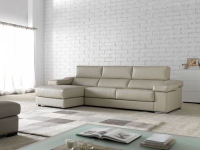 Viena leather corner sofa