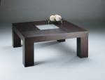 LEON square coffee table dark brown