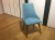 Berta dining chair in fabric with wooden legs display x4