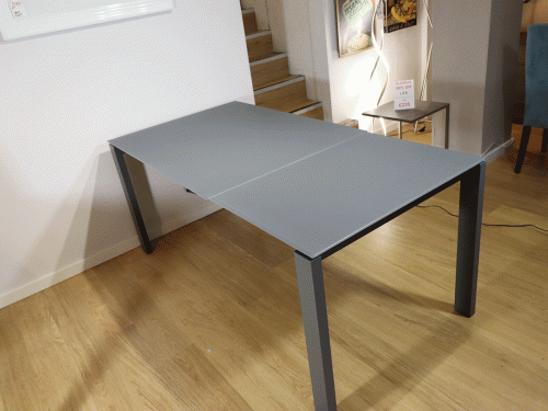 Brooklyn glass ext. dining table 120/180x90cm display