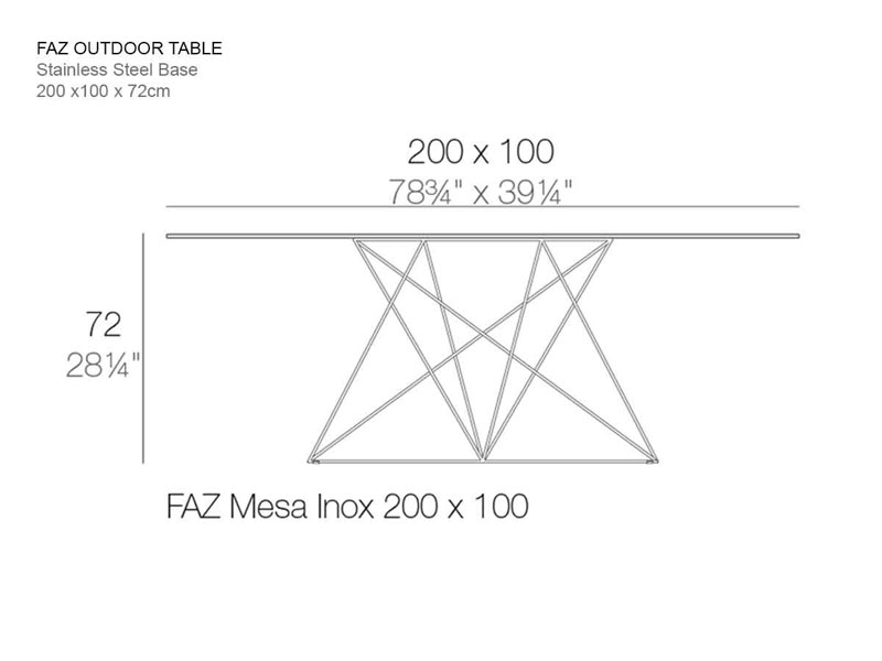 FAZ Steel Outdoor Table