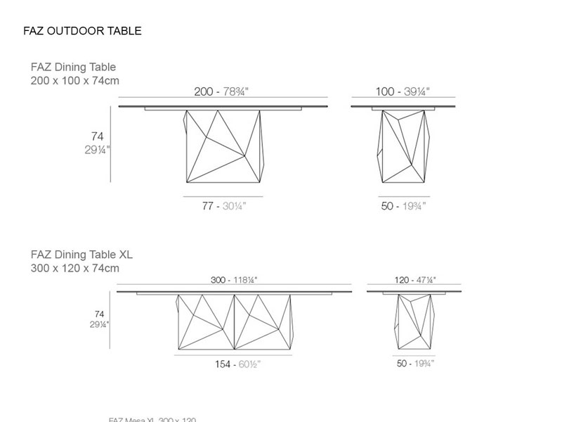FAZ Outdoor Pedestal Table
