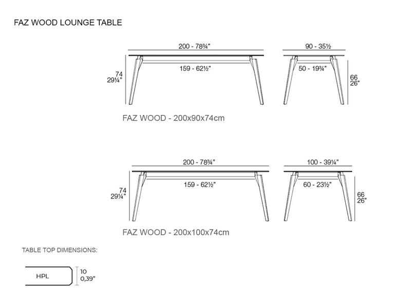 Faz Wood Lounge Table