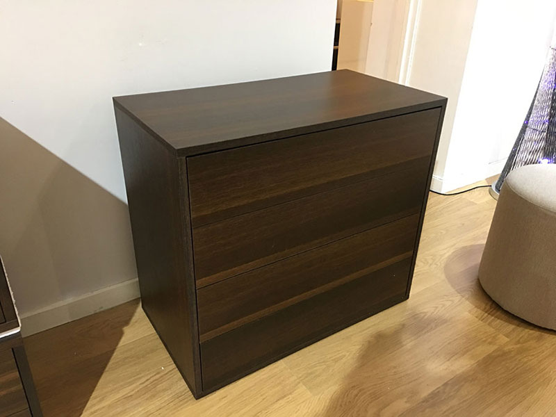 Fusion chest of drawers in wengue display