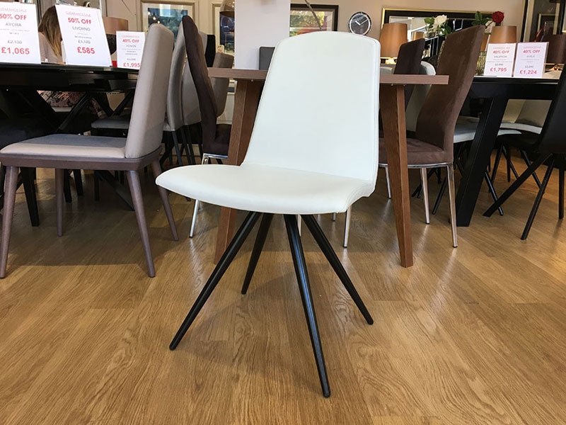 Avila dining chair in faux leather display x2