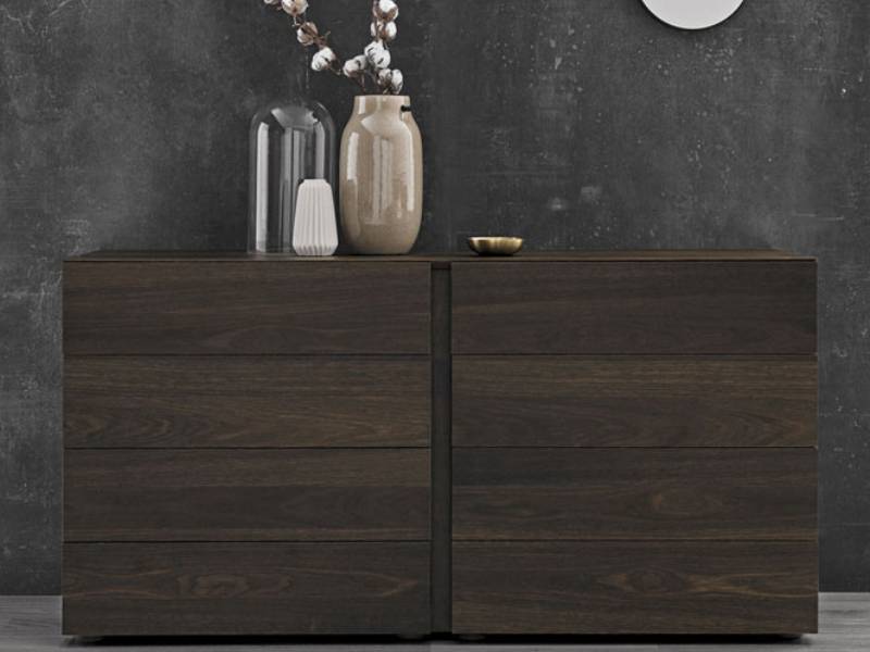 Kinun chest of drawers in dark oak