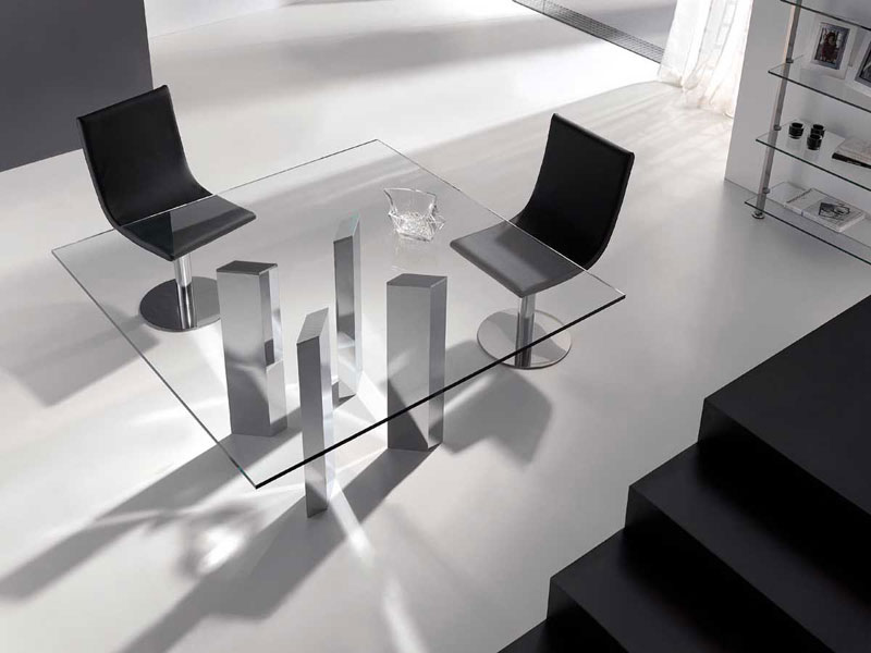 Logic Square Glass Dining Table