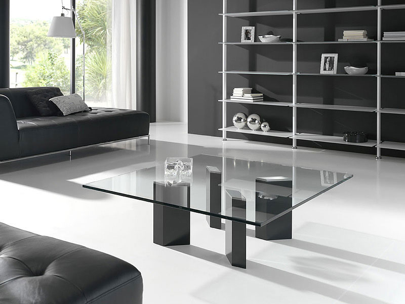 LOGIC square glass coffee table