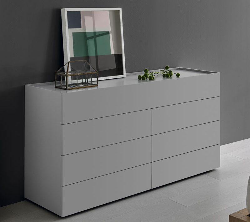 POOL chest of drawers in grey matt