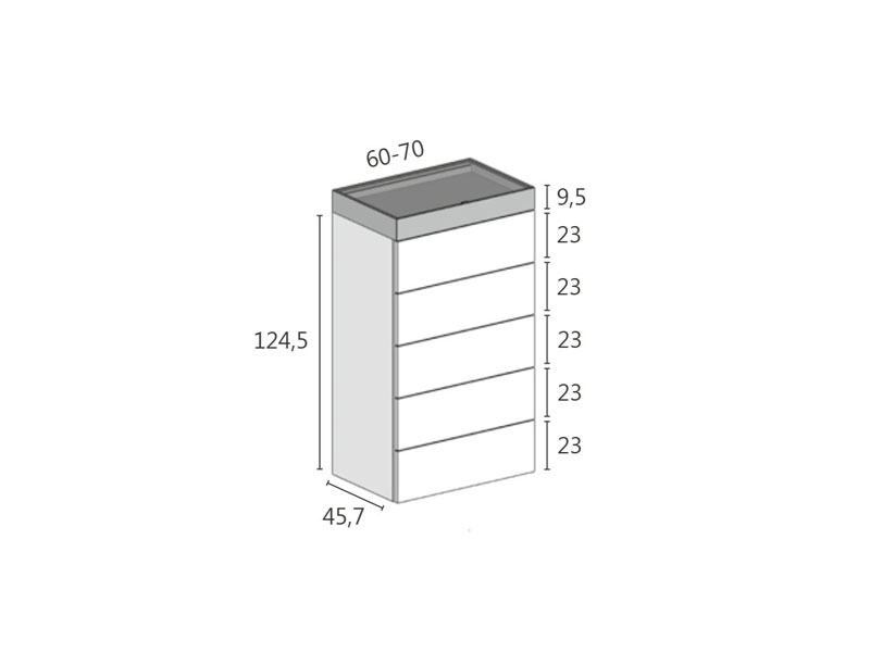 Top tall chest of drawers