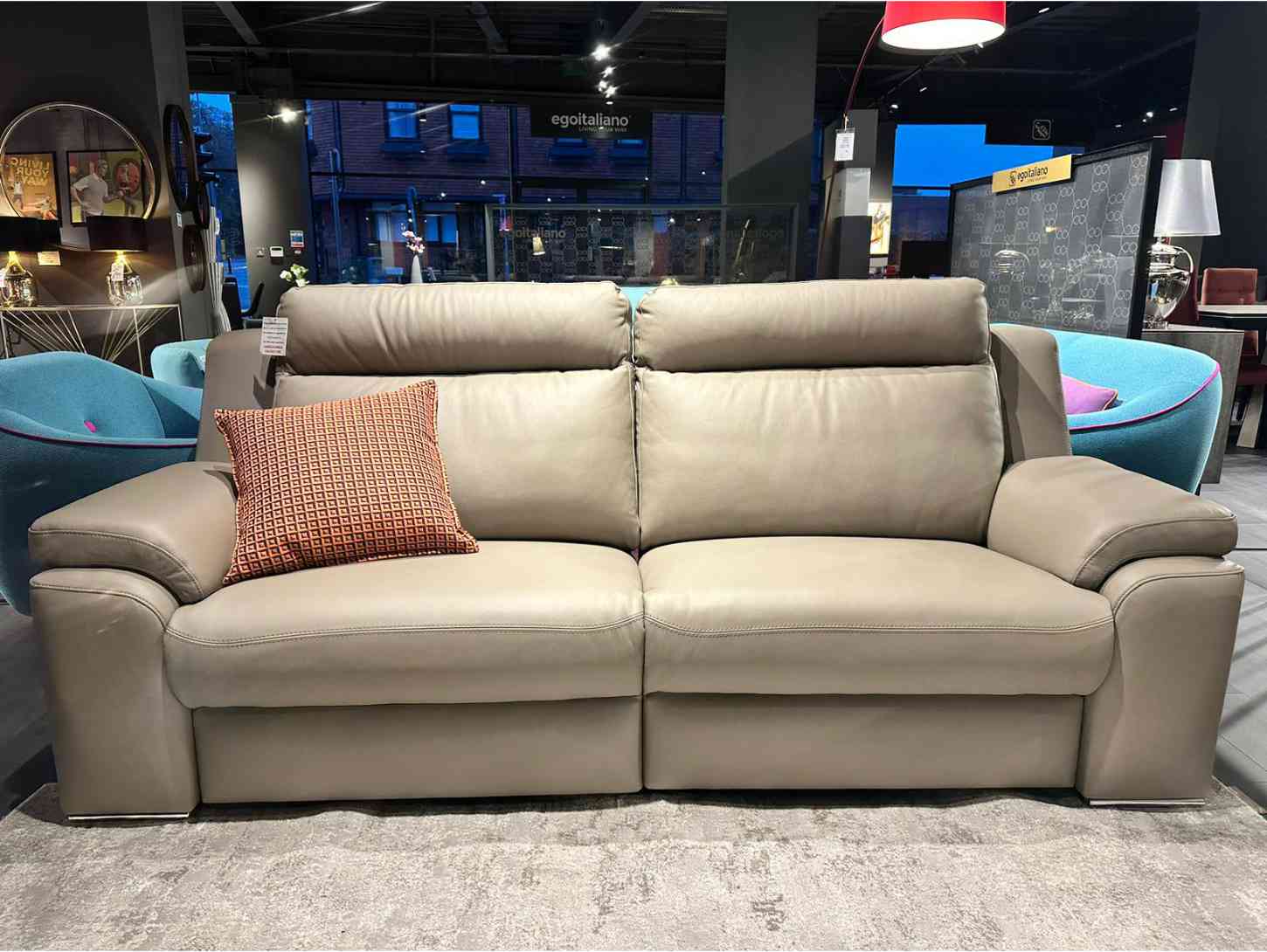 Ex display leather sofas deals
