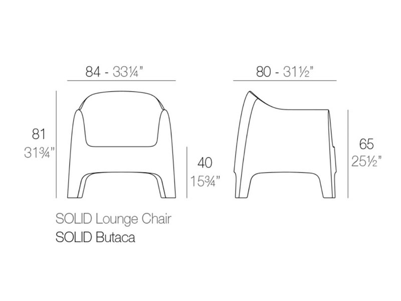 Solid Outdoor Lounge Chair