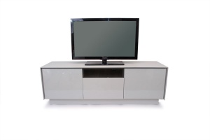 BOOK grey glass TV stand