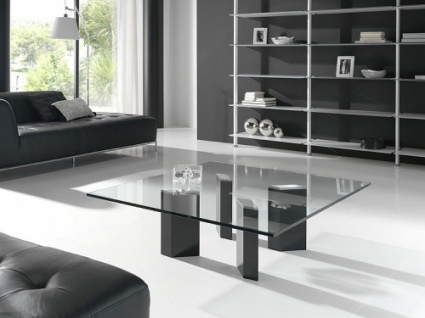 LOGIC square glass coffee table