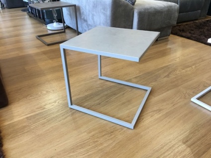 Life ceramic side table in grey display 46x46cm