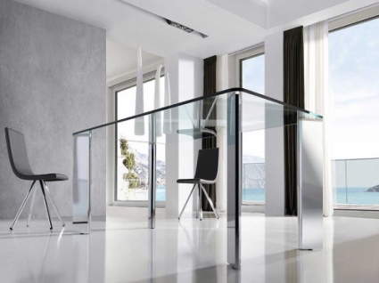 Play rectangular glass dining table