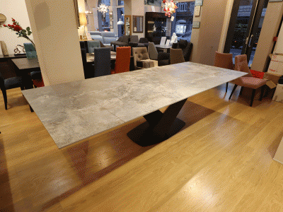 Victoria Dekton top dining table 200/290x120cm in Orix display
