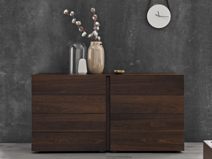 Kinun chest of drawers in dark oak