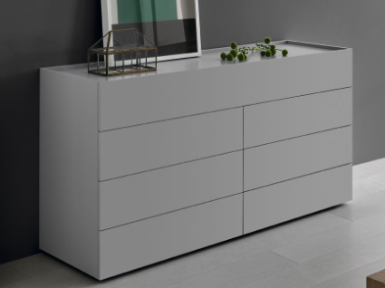 POOL chest of drawers in grey matt